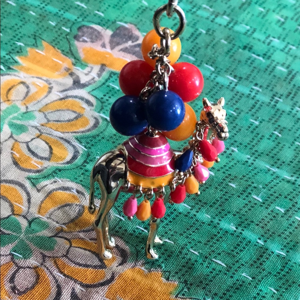 Kate Spade ♠️ Camel jeweled key fob keychain